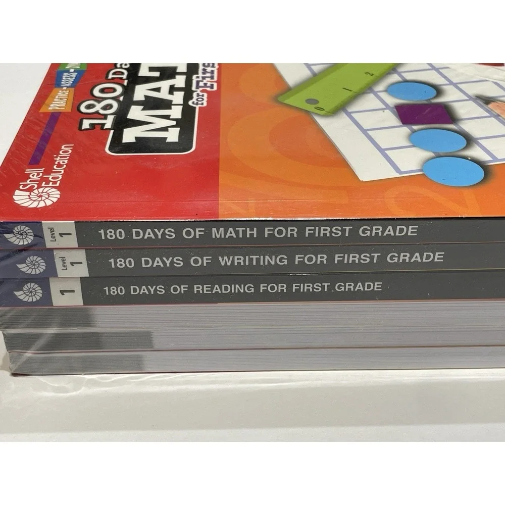 180 Days of Practice First Grade 1 Workbook Set 6 Book Pack SEALED Math Reading